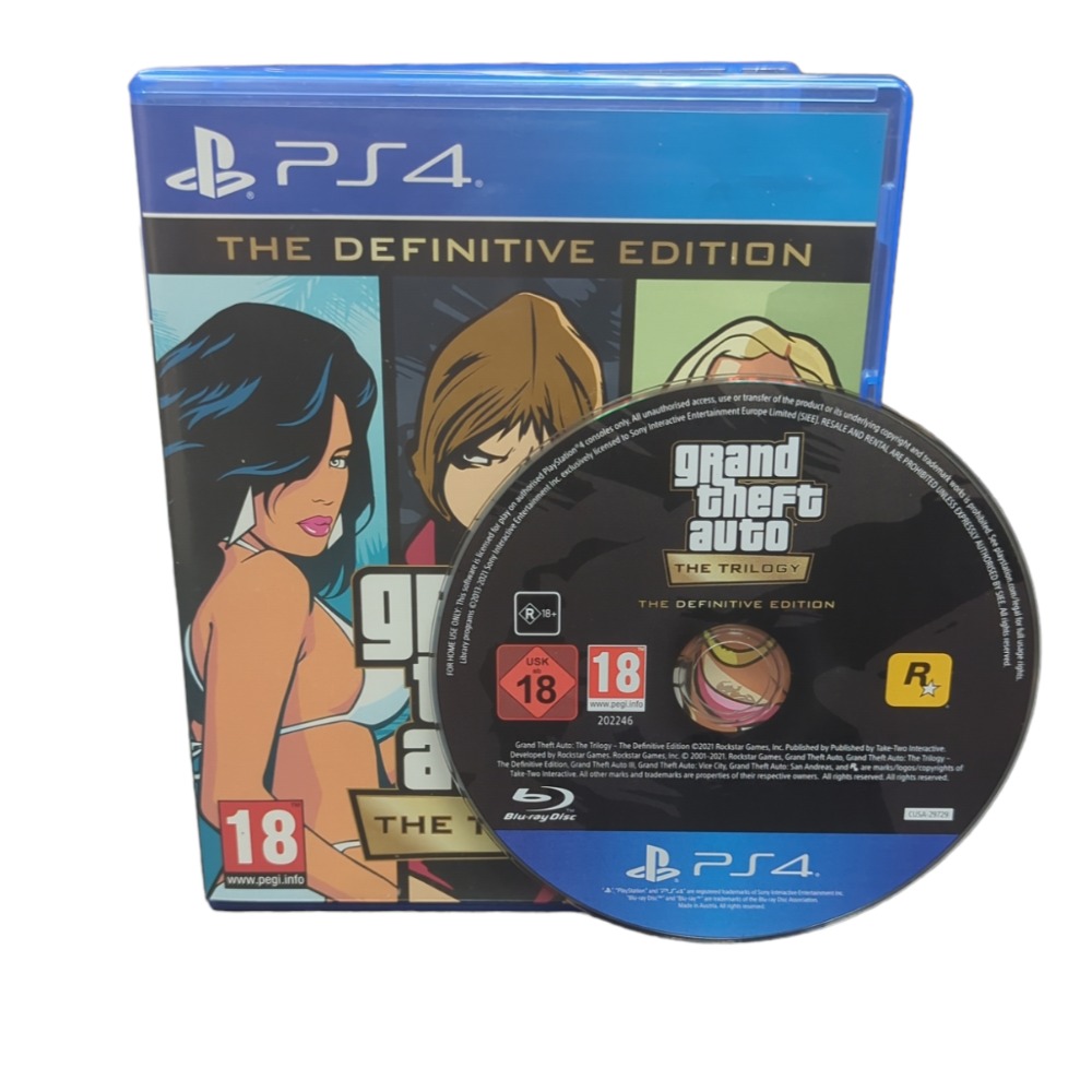 GTA The Trilogy Sur PS4 – Très Bon état, Complet, PEGI 18, Rockstar Games